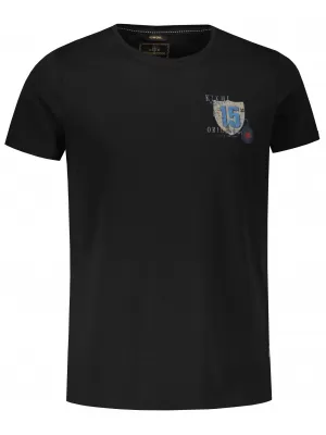 Tricou pentru bărbați KIXMI PHIL NEGRU