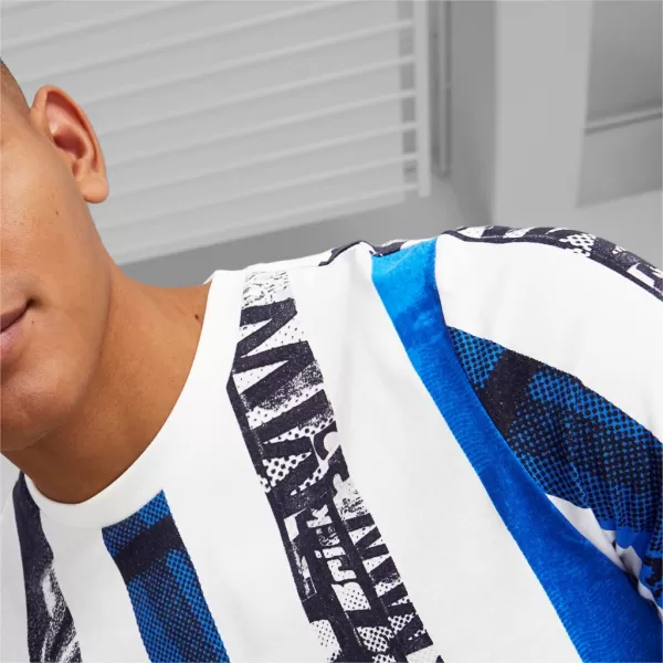  Tricou pentru bărbați PUMA BMW MMS STRIPED TEE 538139-02 ALB 