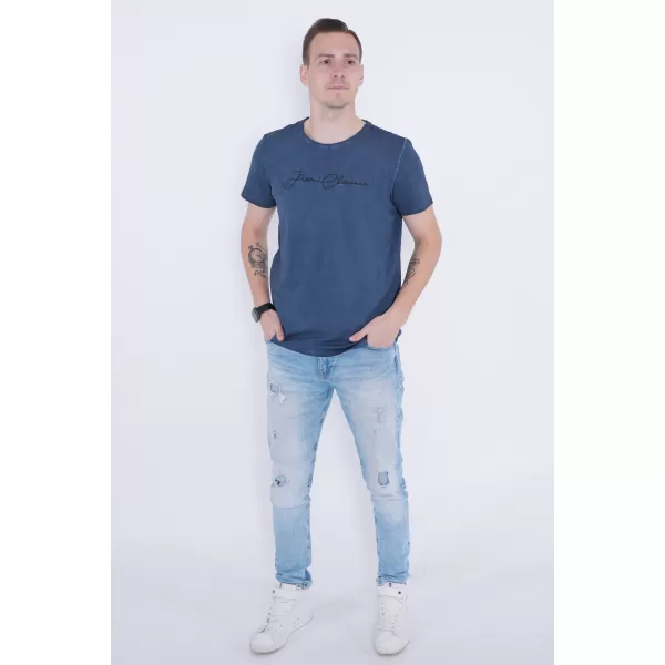  Tricou pentru bărbați KIXMI PATRIC ALBASTRU INCHIS 