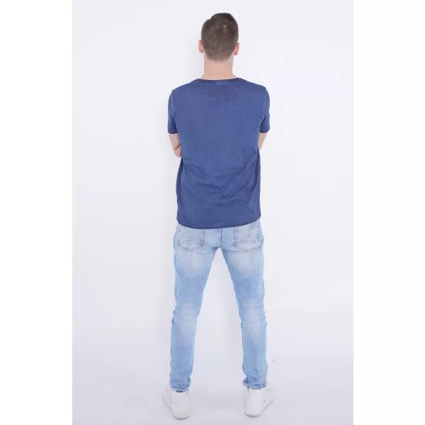  Tricou pentru bărbați KIXMI PHIL ALBASTRU INCHIS 