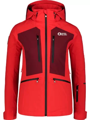 Jachetă de schi pentru femei NORDBLANC SNOW-SQUALL NBWJL7753 ROŞU