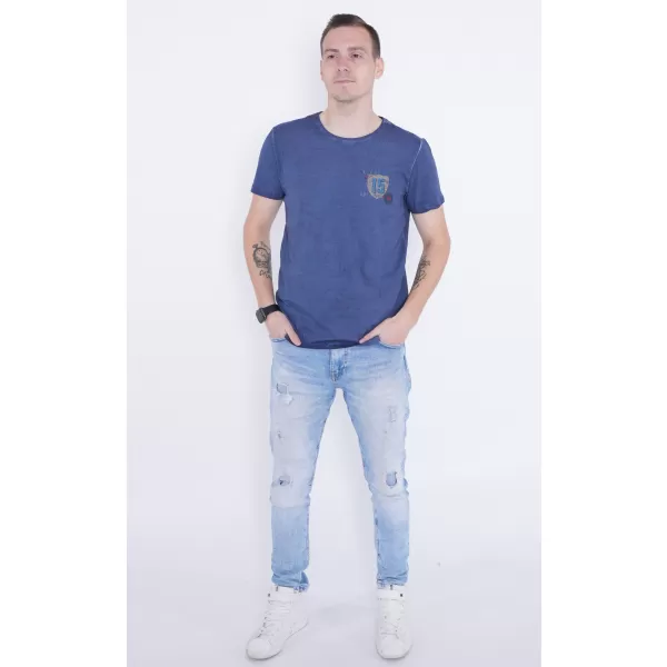  Tricou pentru bărbați KIXMI PHIL ALBASTRU INCHIS 