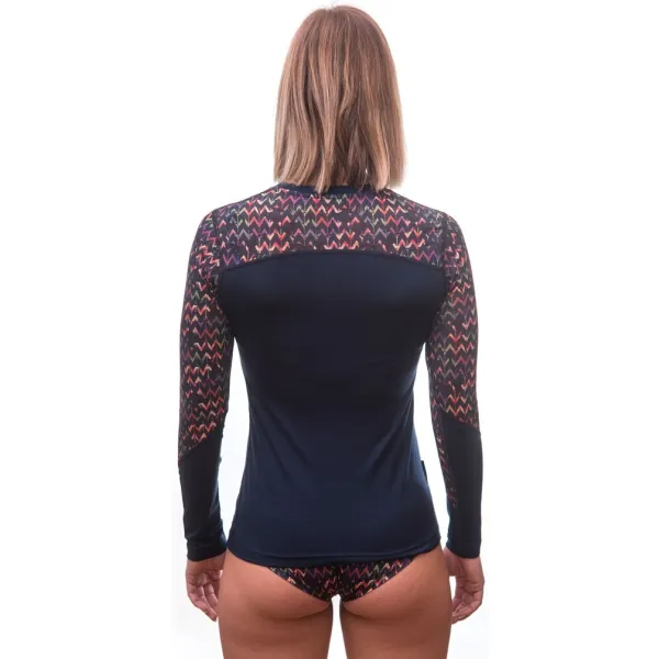  Tricou termic pentru femei SENSOR MERINO IMPRESS 22200031 DEEP BLUE/ORIGAMI 