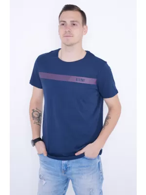 Tricou pentru bărbați KIXMI PARKER ALBASTRU INCHIS