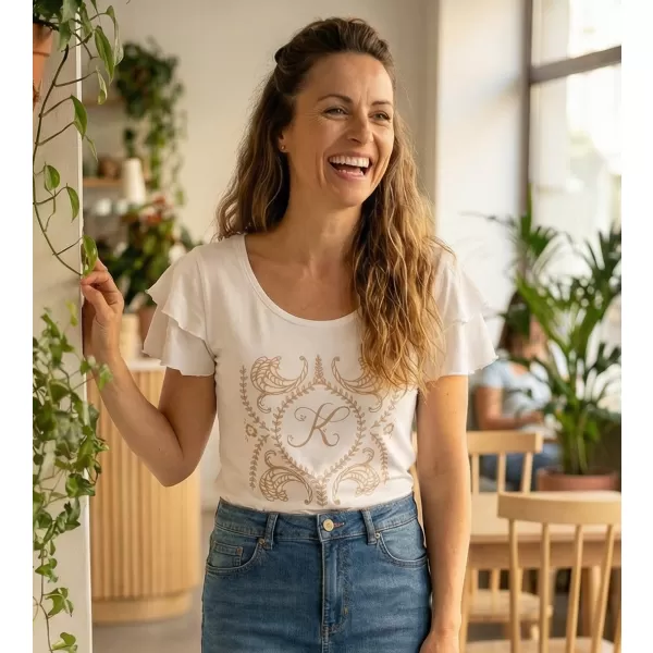  Tricou pentru femei KIXMI PAMMI ALB 