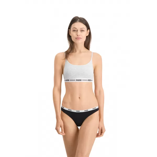  Chiloți de damă PUMA STRING 3P PACK 90759001 ALB/GRI/NEGRU 