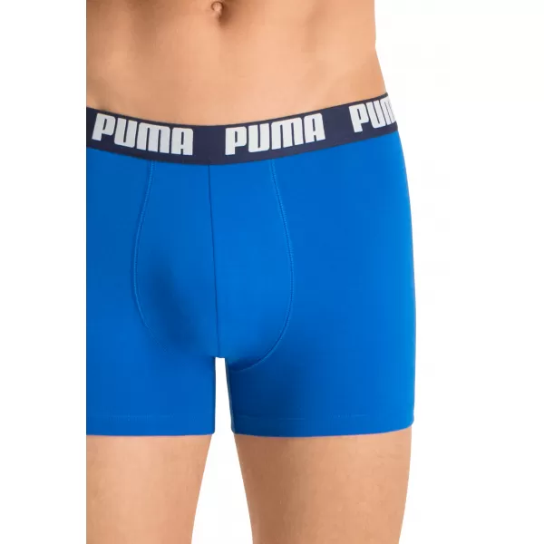  Boxeri pentru bărbați PUMA BASIC BOXER 2P 88886960 ALBASTRU ADEVĂRAT 