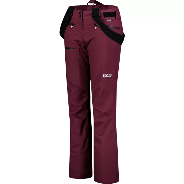  Pantaloni de schi pentru femei NORDBLANC SNOWBALL NBWP7769 BURGUNDIA 