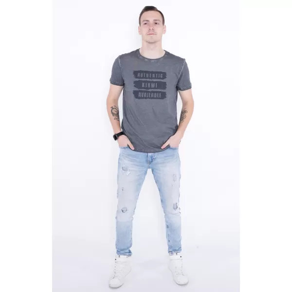  Tricou pentru bărbați KIXMI PAUL GRI INCHIS 