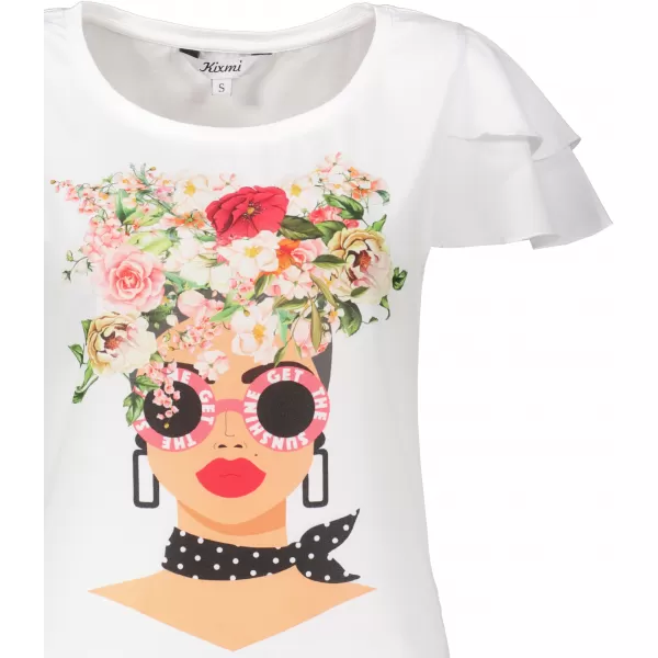  Tricou pentru femei KIXMI PENNY ALB 