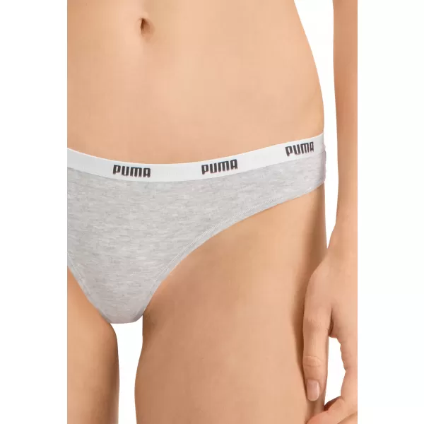  Chiloți de damă PUMA STRING 3P PACK 90759001 ALB/GRI/NEGRU 