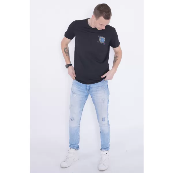 Tricou pentru bărbați KIXMI PHIL NEGRU 