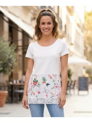 Tricou pentru femei KIXMI PATTIE ALB