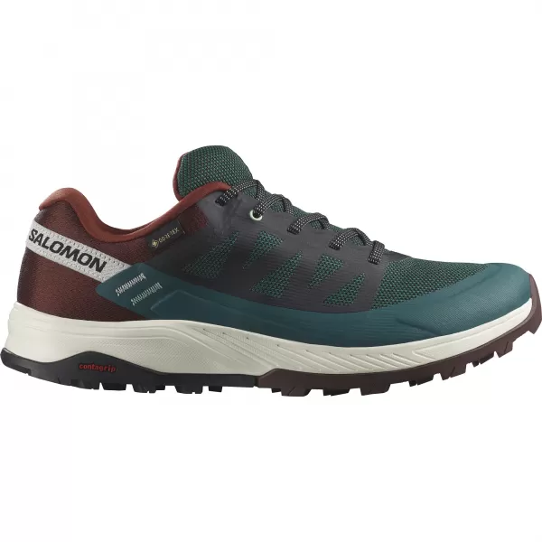  Pantofi pentru bărbați SALOMON OUTRISE GORE-TEX L47142100 PIN PONDEROSA/CIOCOLATĂ AMARĂ/GHEAȚĂ DE VANILIE 