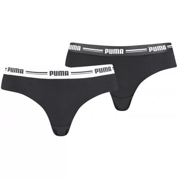  Chiloți de damă PUMA WOMEN BRAZILIAN 2P PACK 90785603 NEGRU 