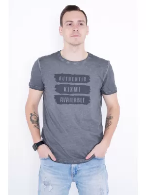Tricou pentru bărbați KIXMI PAUL GRI INCHIS