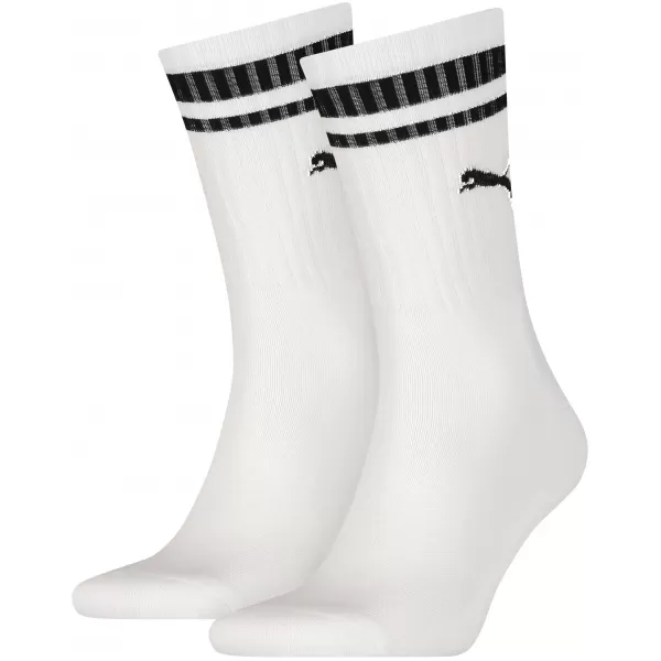  Șosete PUMA CREW HERITAGE STRIPE 2P UNISEX 90794402 ALB 