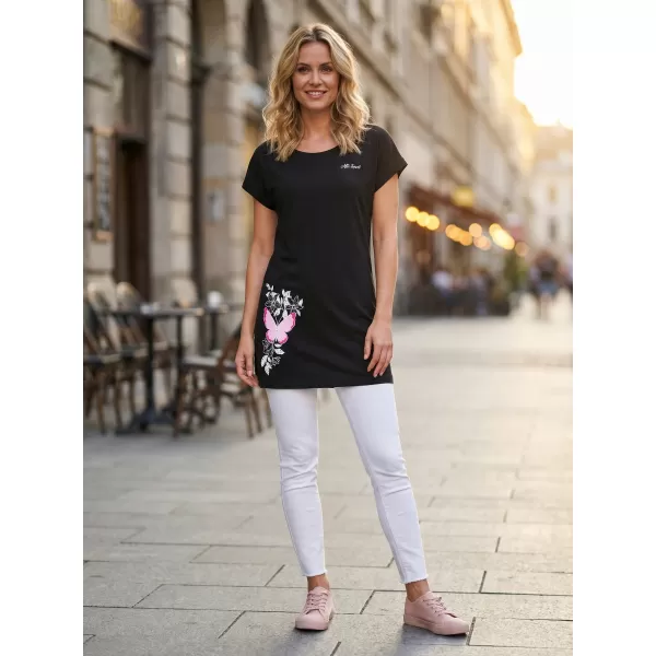 Dámské prodloužné tričko ALTISPORT CARRYOVER ALW137123 ČERNORŮŽOVÁ 