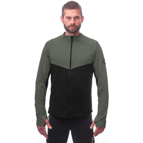  Hanorac pentru bărbați SENSOR COOLMAX THERMO 22200057 NEAGRĂ/OLIVE GREEN 
