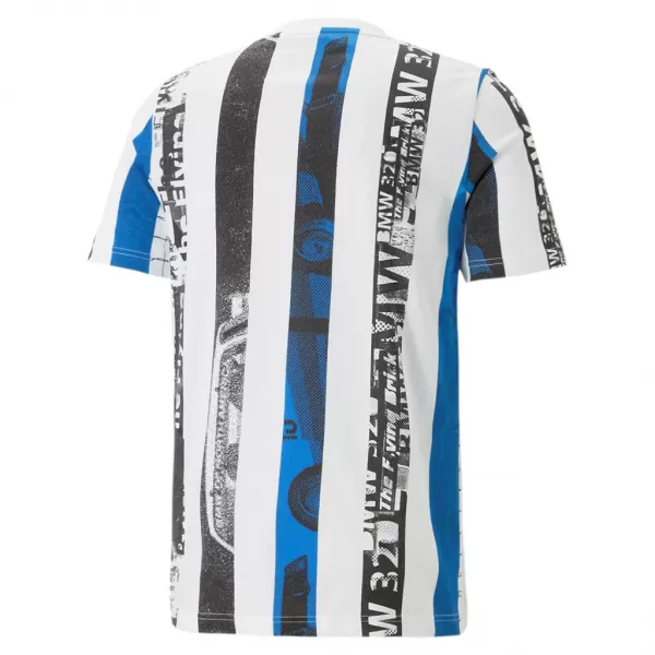  Tricou pentru bărbați PUMA BMW MMS STRIPED TEE 538139-02 ALB 