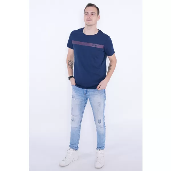  Tricou pentru bărbați KIXMI PARKER ALBASTRU INCHIS 