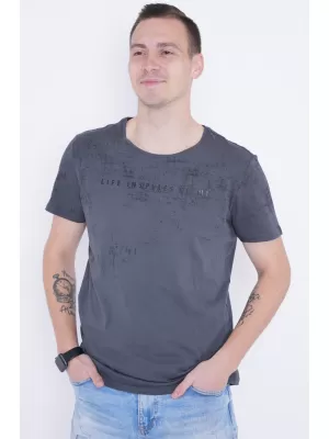Tricou pentru bărbați KIXMI PEPPE GRI INCHIS