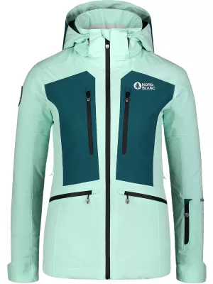 Jachetă de schi pentru femei NORDBLANC SNOW-SQUALL NBWJL7753 VERDE
