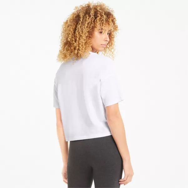  Crop top de damă PUMA ESS CROPPED LOGO TEE 586866-02 ALB 