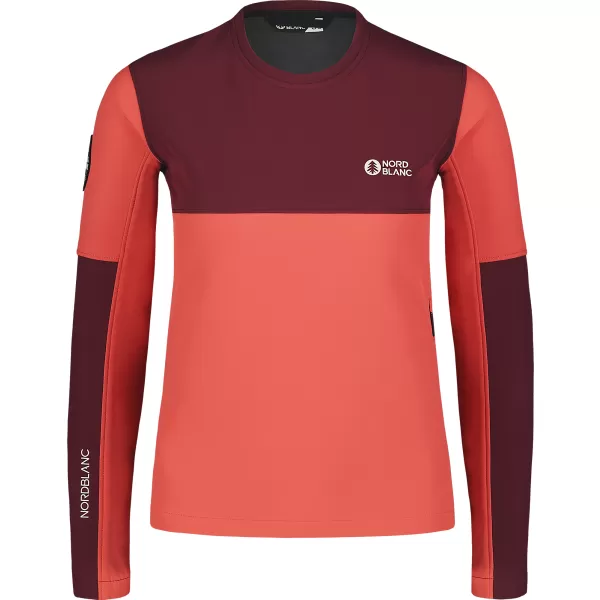  Jachetă softshell pentru femei NORDBLANC COVE NBSSL7656 CORAL ROȘU 