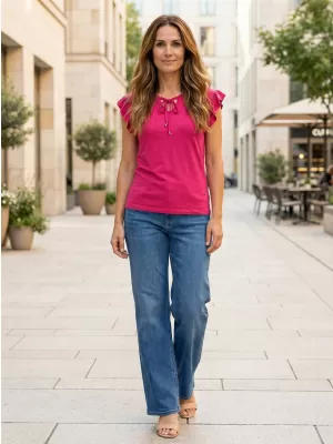 Tricou pentru femei KIXMI POPPY BURGUNDIA