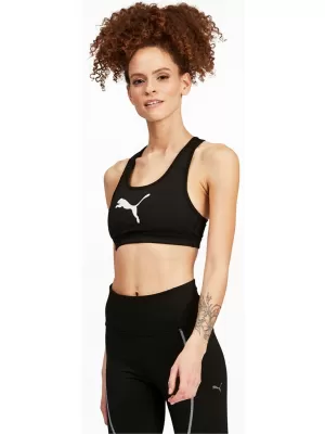 Sutien de damă PUMA MID IMPACT 4KEEPS GRAPHIC BRA PM 520306-90 NEGRU