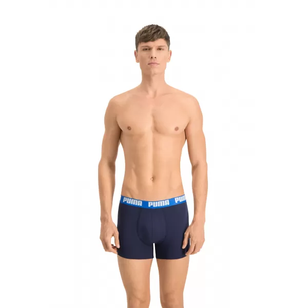  Boxeri pentru bărbați PUMA BASIC BOXER 2P 88886960 ALBASTRU ADEVĂRAT 