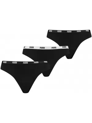 Chiloți de damă PUMA STRING 3P PACK 90759002 NEGRU