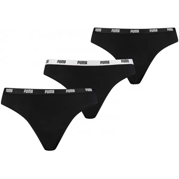  Chiloți de damă PUMA STRING 3P PACK 90759002 NEGRU 