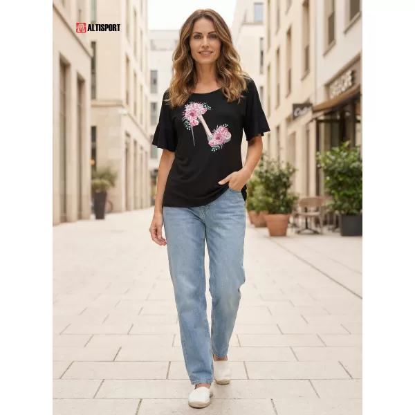  Tricou pentru femei KIXMI PALIMA NEGRU 