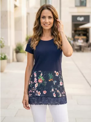 Tricou pentru femei KIXMI PATTIE ALBASTRU INCHIS