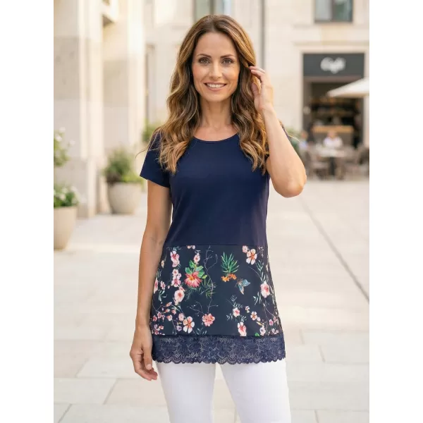  Tricou pentru femei KIXMI PATTIE ALBASTRU INCHIS 