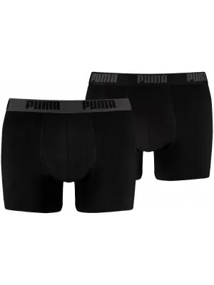 Boxeri pentru bărbați PUMA BASIC BOXER 2P 88886958 NEGRU/NEGRU