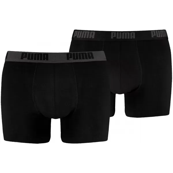  Boxeri pentru bărbați PUMA BASIC BOXER 2P 88886958 NEGRU/NEGRU 