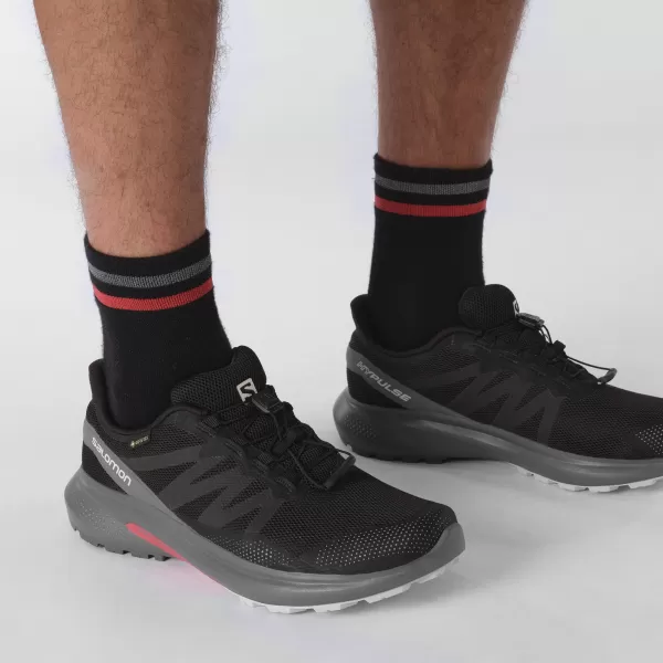  Pantofi pentru bărbați SALOMON HYPULSE GORE-TEX L41595900 NEGRU/UMBRA LINISTITA/ROCA LUNARA 