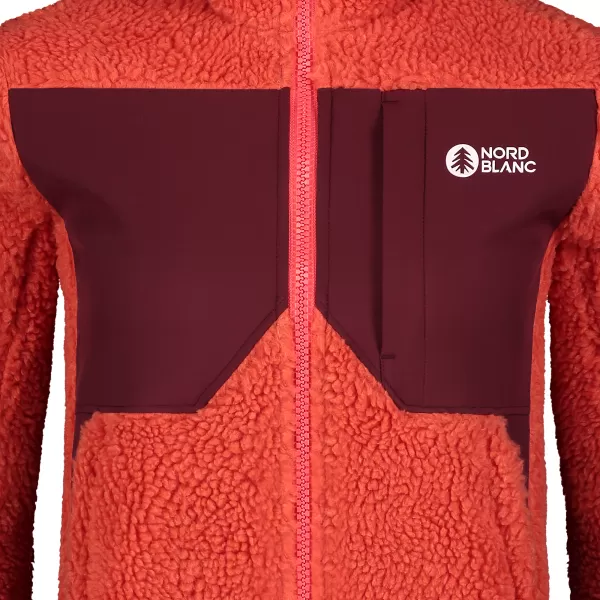  Hanorac de damă din fleece NORDBLANC PENINSULA NBSFL7654 CORAL ROȘU 