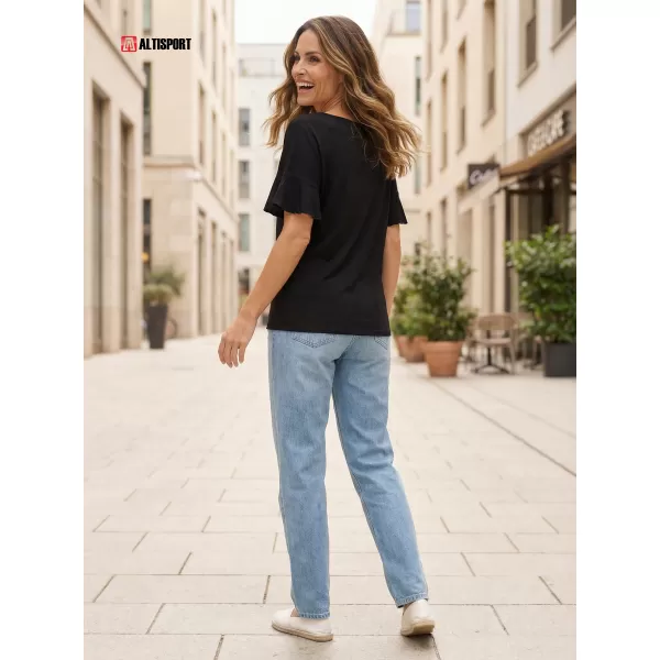  Tricou pentru femei KIXMI PALIMA NEGRU 
