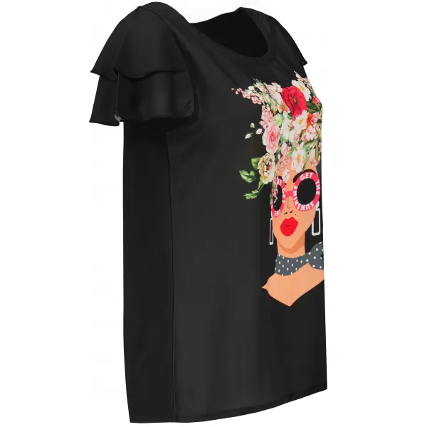  Tricou pentru femei KIXMI PENNY NEGRU 