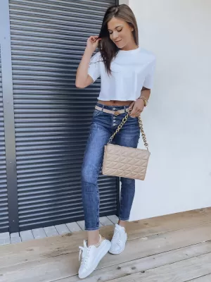 Pantalonii pentru doamne DSTREET UY1315 ALBASTRU