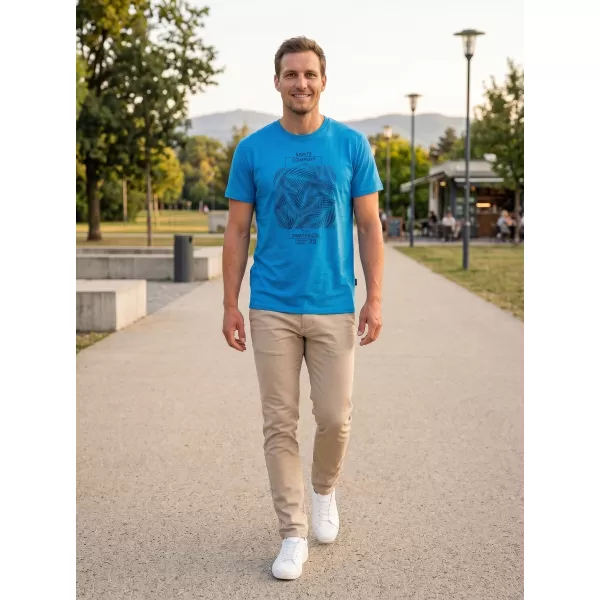  Tricou pentru bărbați SAM 73 ALMANDIT MT 824 ALBASTRU STRĂLUCITOR 