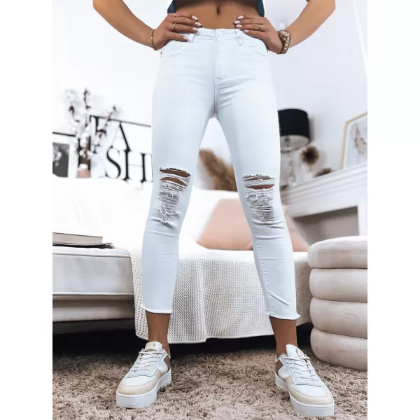  Pantalonii pentru doamne DSTREET UY1366 ALB 