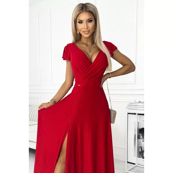  Rochie NUMOCO CRYSTAL A411-2 ROŞU 