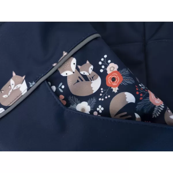  Jachetă izolată softshell pentru copii WAMU LIŠKY ALBASTRU ÎNCHIS 