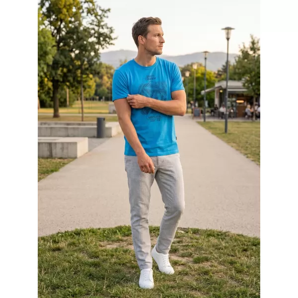  Tricou pentru bărbați SAM 73 ALMANDIT MT 824 ALBASTRU STRĂLUCITOR 
