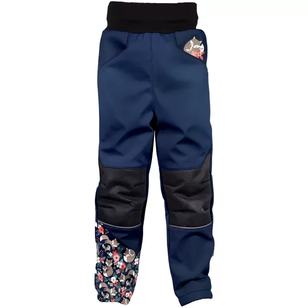  Pantaloni de softshell pentru bebeluși izolați WAMU LIŠKY ALBASTRU ÎNCHIS 
